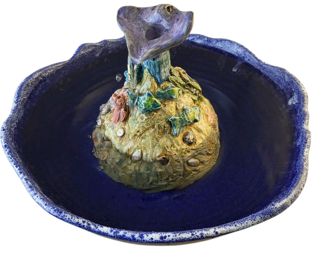 handmade high fired ceramic sculpture manta ray fountain handmade high fired ceramic sculpture manta ray fountain