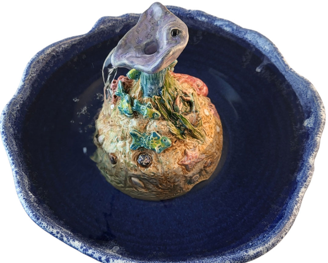 handmade high fired ceramic sculpture manta ray fountain handmade high fired ceramic sculpture manta ray fountain