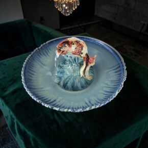 ceramic sculpture koi fountain